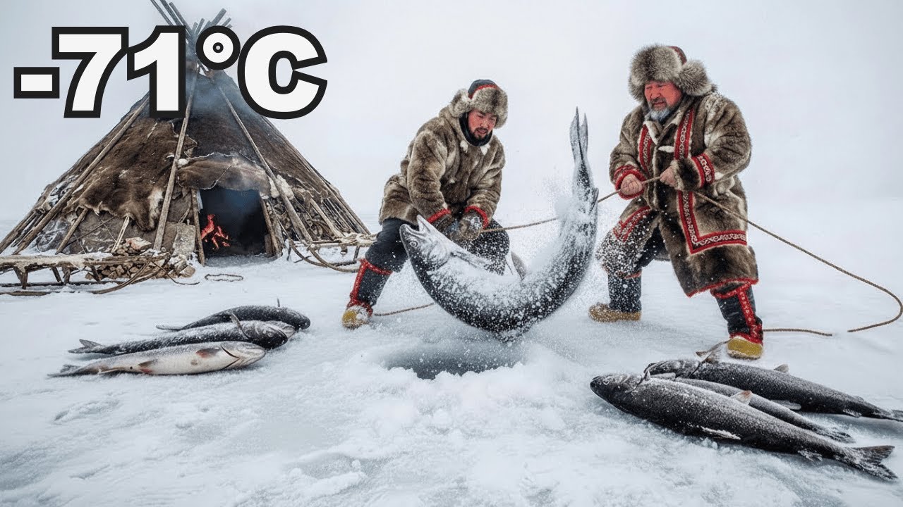 5000 kg Arctic Ice Catch at −71°C | A Nomad’s Fight to Feed an Entire Frozen Village