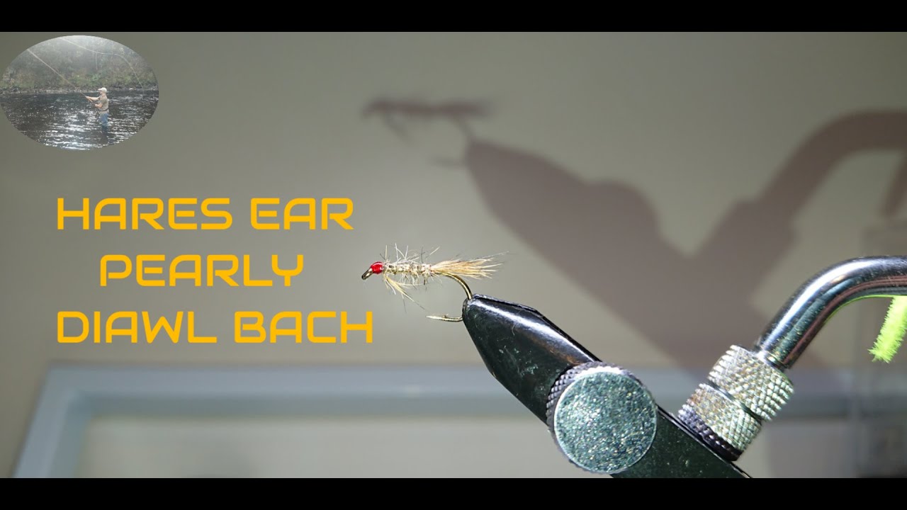 FLY TYING THE HARES EAR PEARLY DIAWL BACH (TROUT FLY)