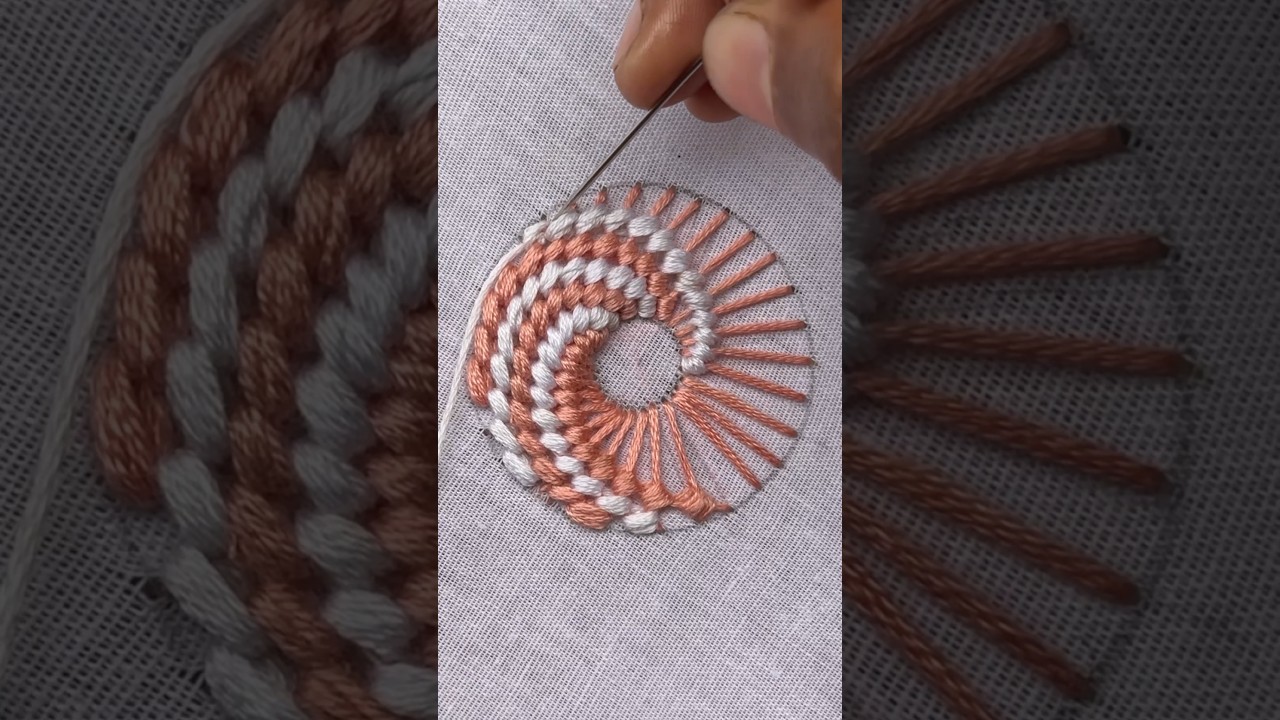Awesome hand embroidery design|hand embroidery short video|embroidery short video