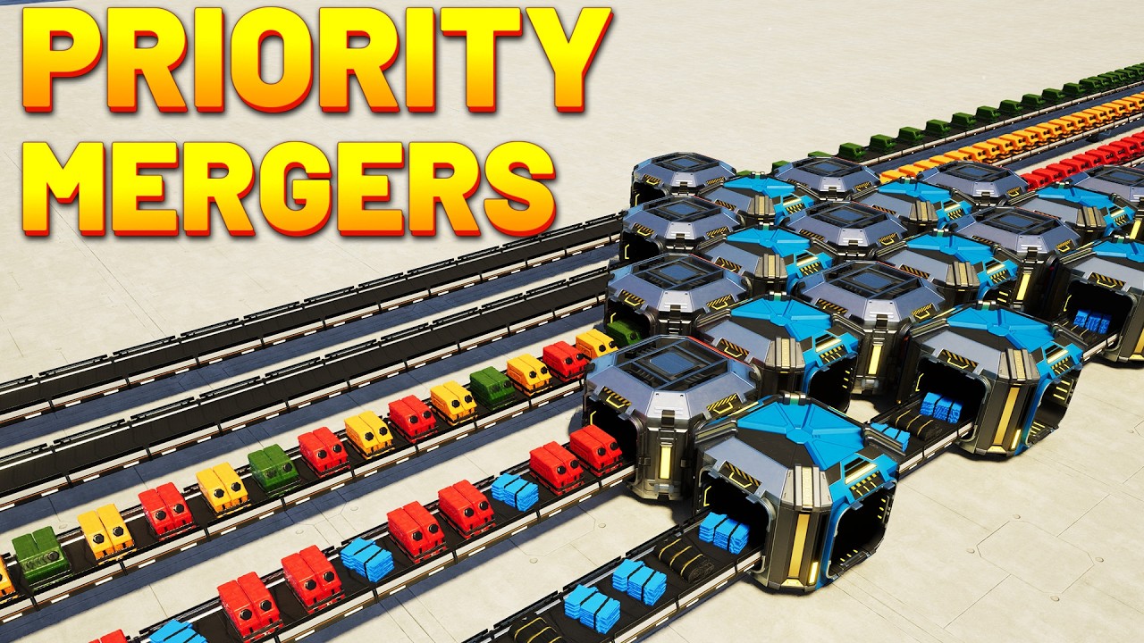 Как построить ременные компрессоры &mdash; Priority Merger Guide Satisfactory 1.1