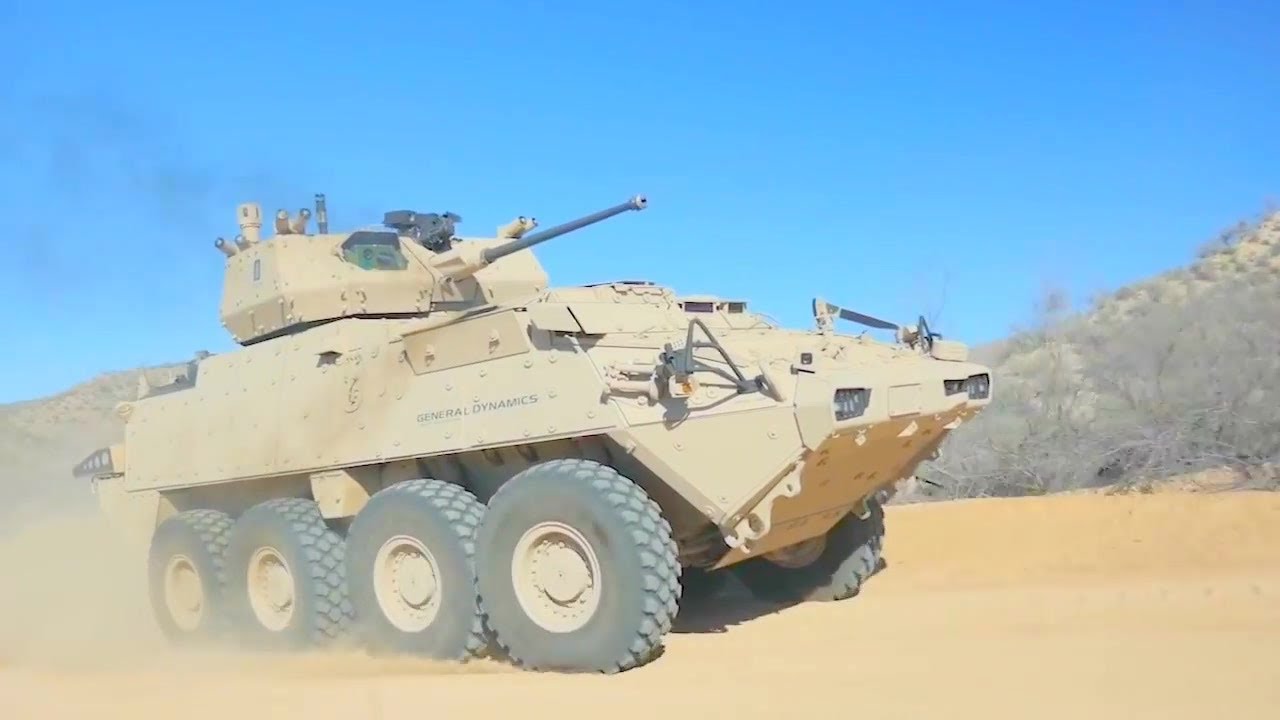 Orbital ATK - GDLS LAV Kongsberg MCT-30 Turret 30mm/40mm MK44 Autocannon Firing Tests [720p]