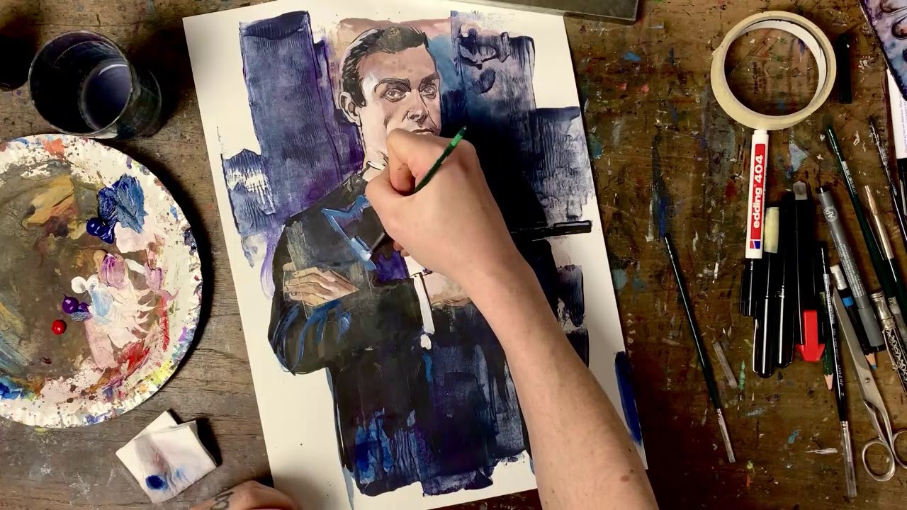 Making Of... Sean Connery gezeichnet von Timo Wuerz