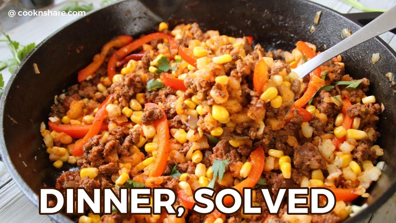 Down Home Smoky Ground Beef Hash - A One-Pan Comfort Meal