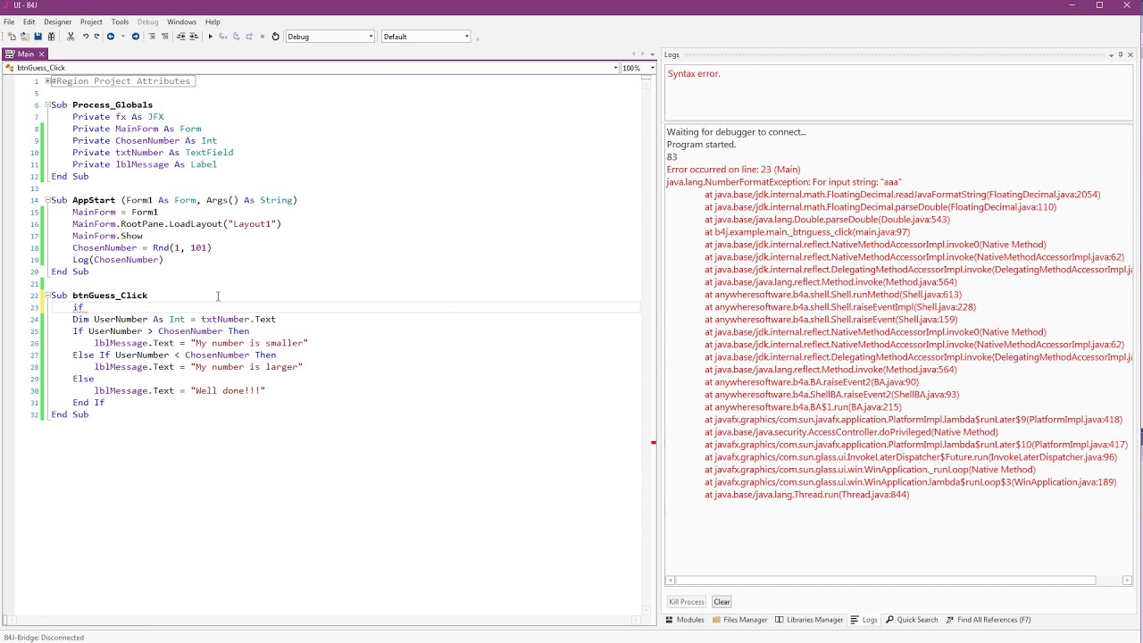 First UI Program