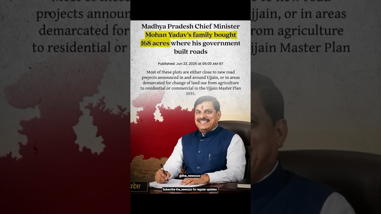 MP CM Mohan Yadav Under Shocking ₹45 Crore Ujjain Land Controversy Exposed! #shorts #politics