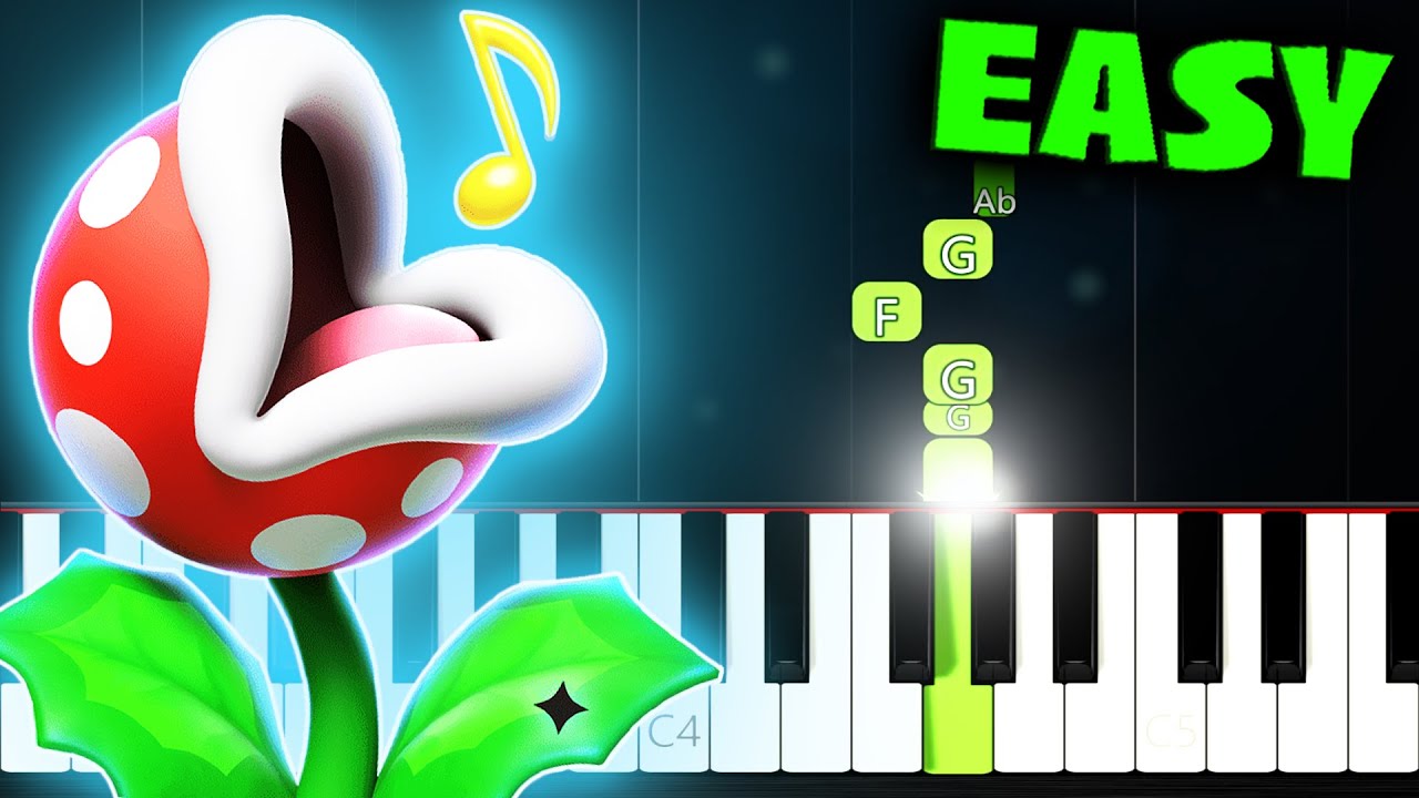 Piranha Plants on Parade (Super Mario Wonder) - EASY Piano Tutorial