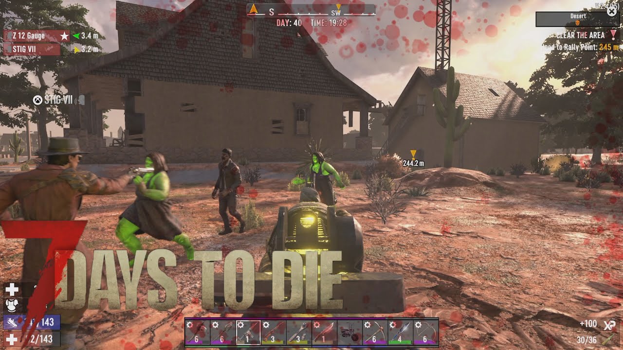 7DTD #22 | Exploring the Desert! Insane Basement Base [Day 37-41] V 2.4