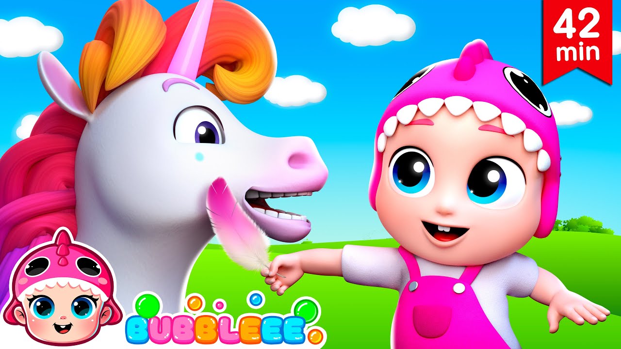 Tickle, Wiggle, Giggle Song!  Dance with a Unicorn & Friends | Bubbleee - 🎶 Sing,  Dance and  Learn!