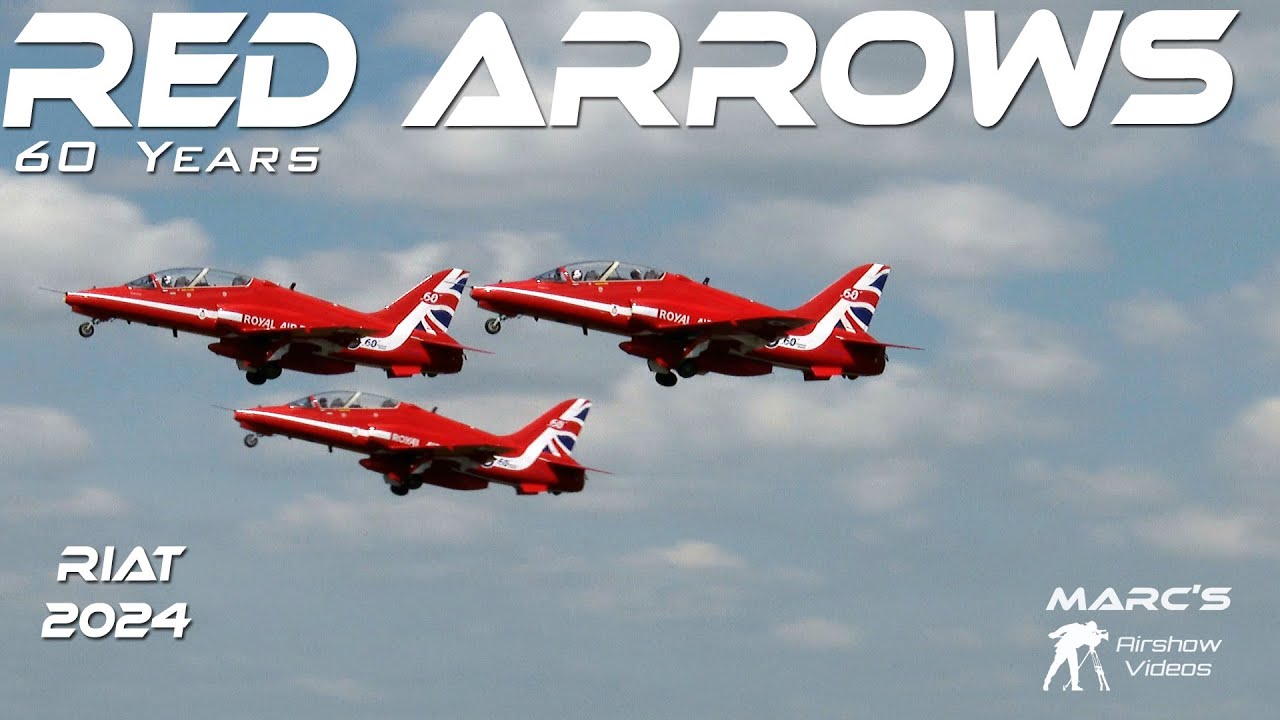 4Kᵁᴴᴰ RIAT 2024   Red Arrows 60th  Diamond Season .  From start to finish . Airshow 2024