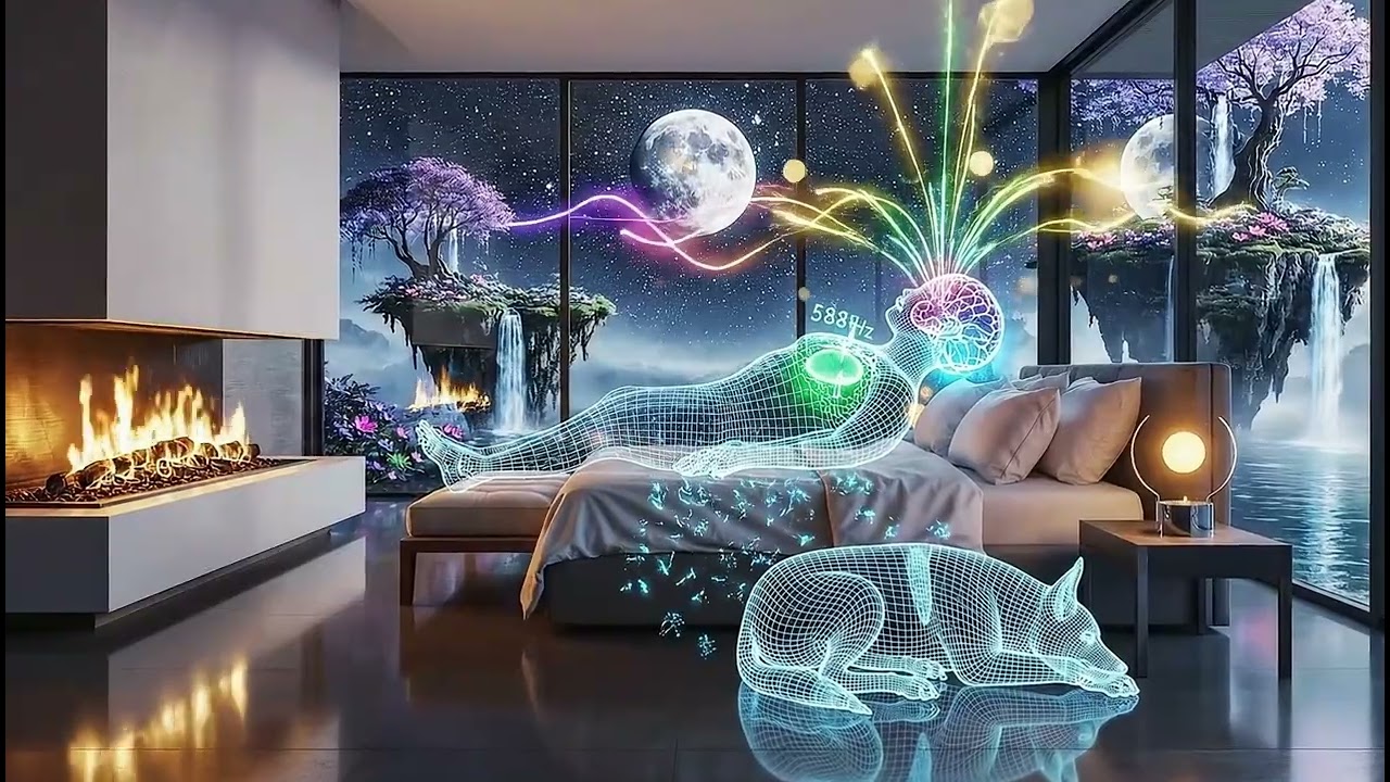 528Hz Brain & Heart Meditation – Stress Relief & Positive Energy Before Sleep
