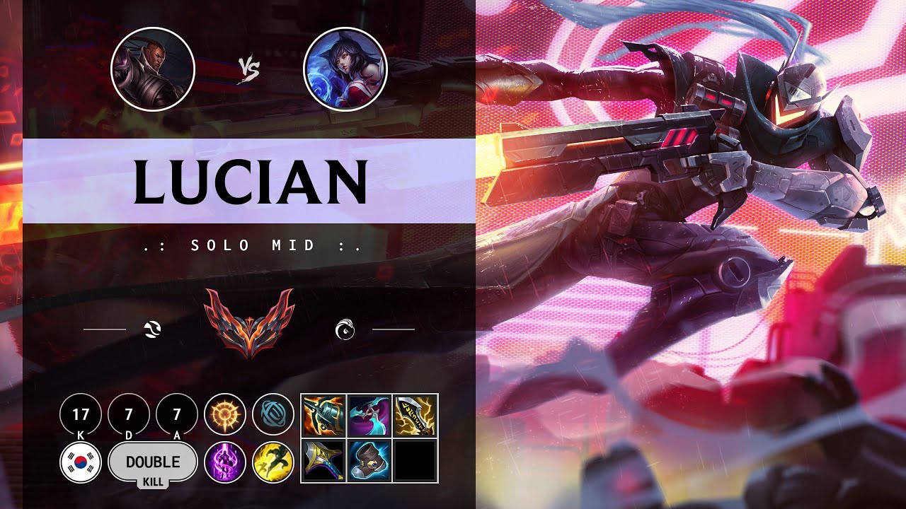 Lucian Mid vs Ahri - KR Grandmaster Patch 14.10