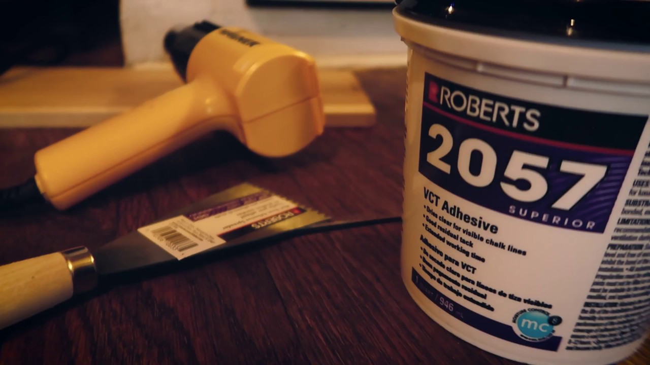 Как отремонтировать виниловый пол с помощью клея