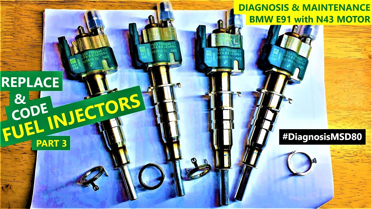 Replace & code NEW fuel INJECTORS - Diagnosis injectors with INPA [PART 3] - BMW E91 engine N43