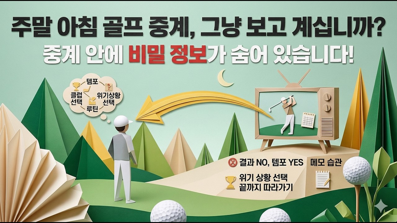 골프 중계 볼 때 이것만 보면 당신의 스코어가 달라진다