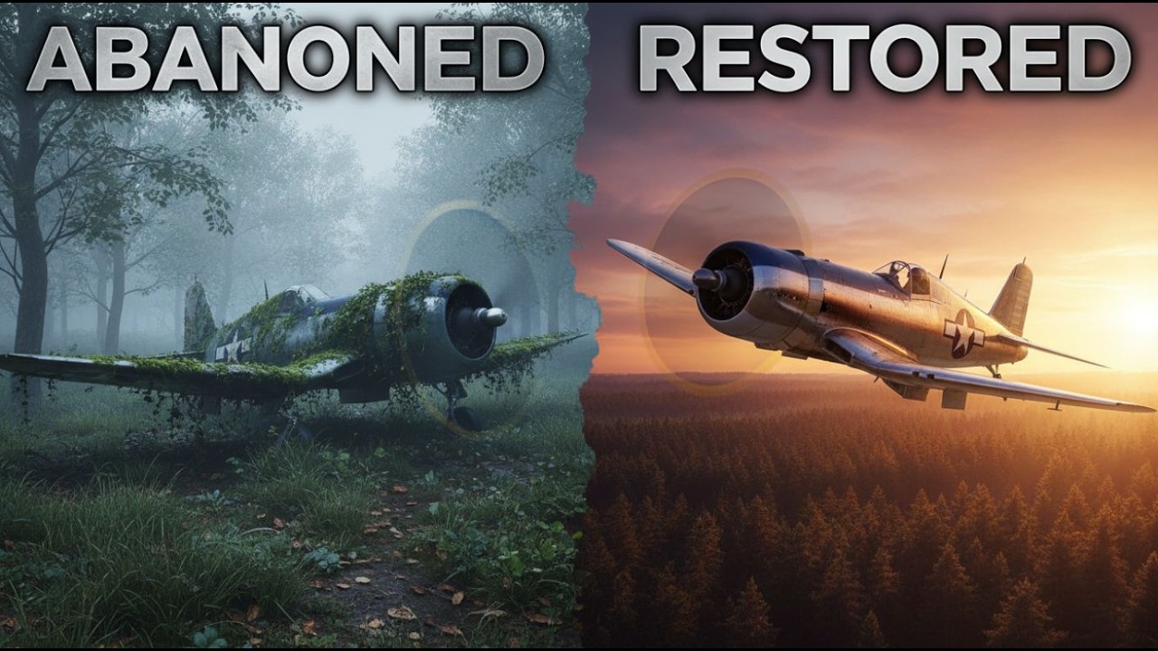 Restoring an Abandoned WWII F4U Corsair in a Foggy English Forest (Full ASMR Process)
