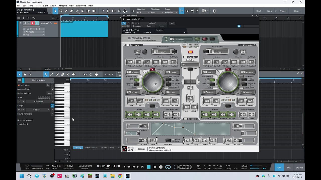 Original Neuron sounds using original models