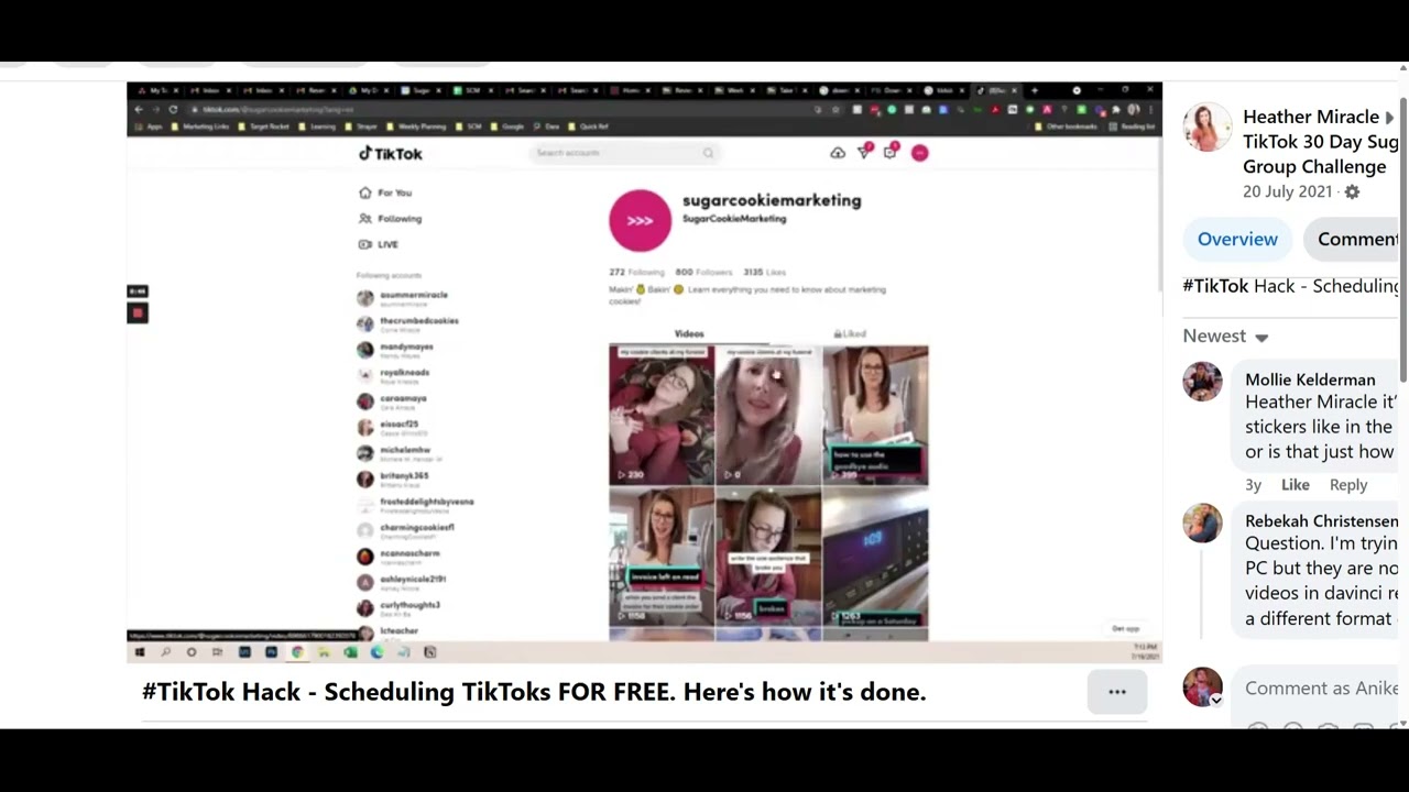 2021_07_15_Heather_Miracle_Instagram Reels + TikTok 30 Day Sugar Cookie Marketing Group Challenge