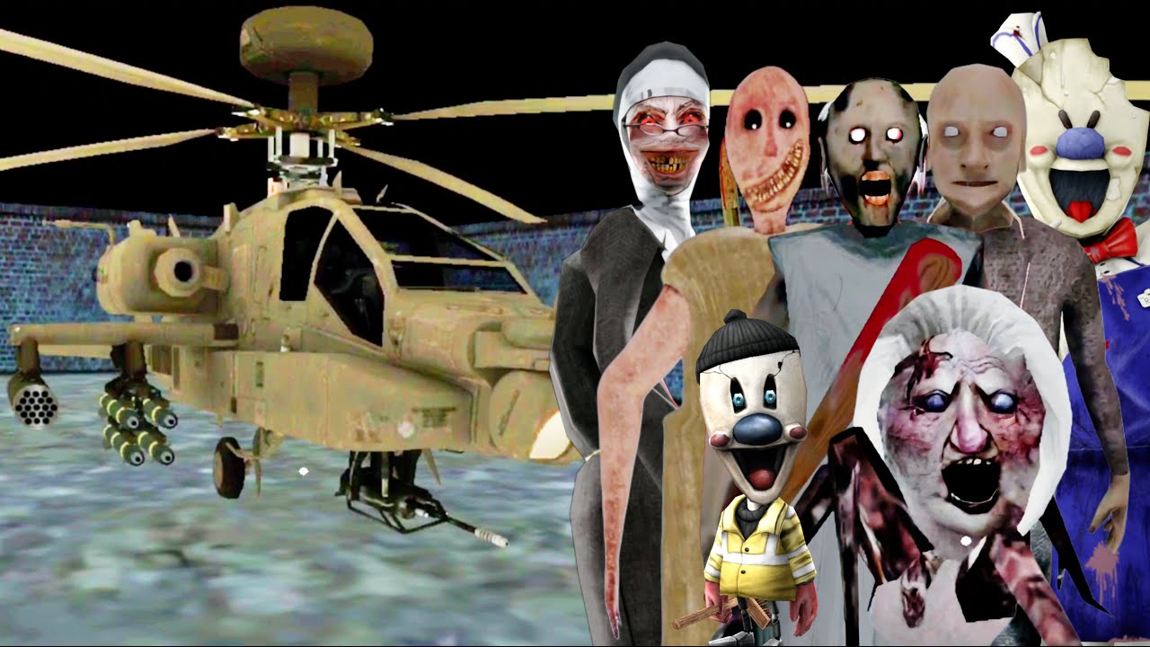 Granny Uptopian Unofficial Helicopter Escape Against 7 Enemies