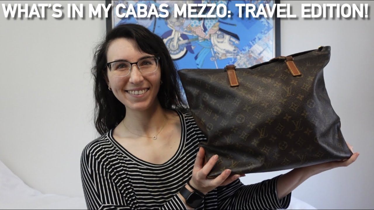 WHAT FITS IN MY LOUIS VUITTON CABAS MEZZO - Travel Edition!