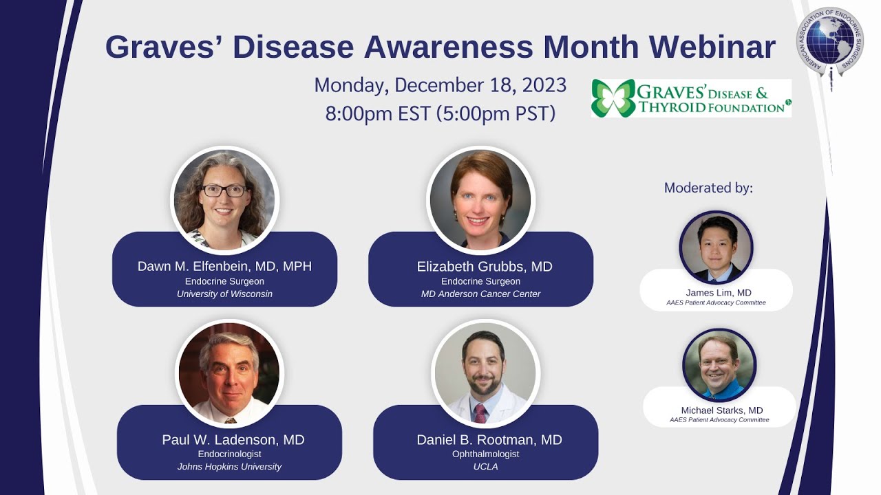 Graves' Disease Awareness Webinar - December 18, 2023 (Co-Hosted by GDATF and AAES)