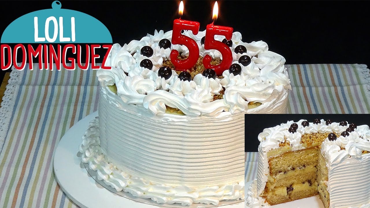 TARTA DE CUMPLEAÑOS. Loli Domínguez - Con crema pastelera, merengue Italiano y bizcocho genovés
