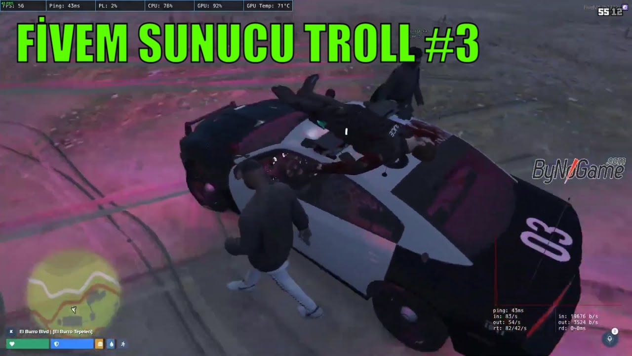 FİVEM HİLE İLE SUNUCU TROLL #3 | SİLAH BASIP LSPD GANG ROL PASI YAPTIK