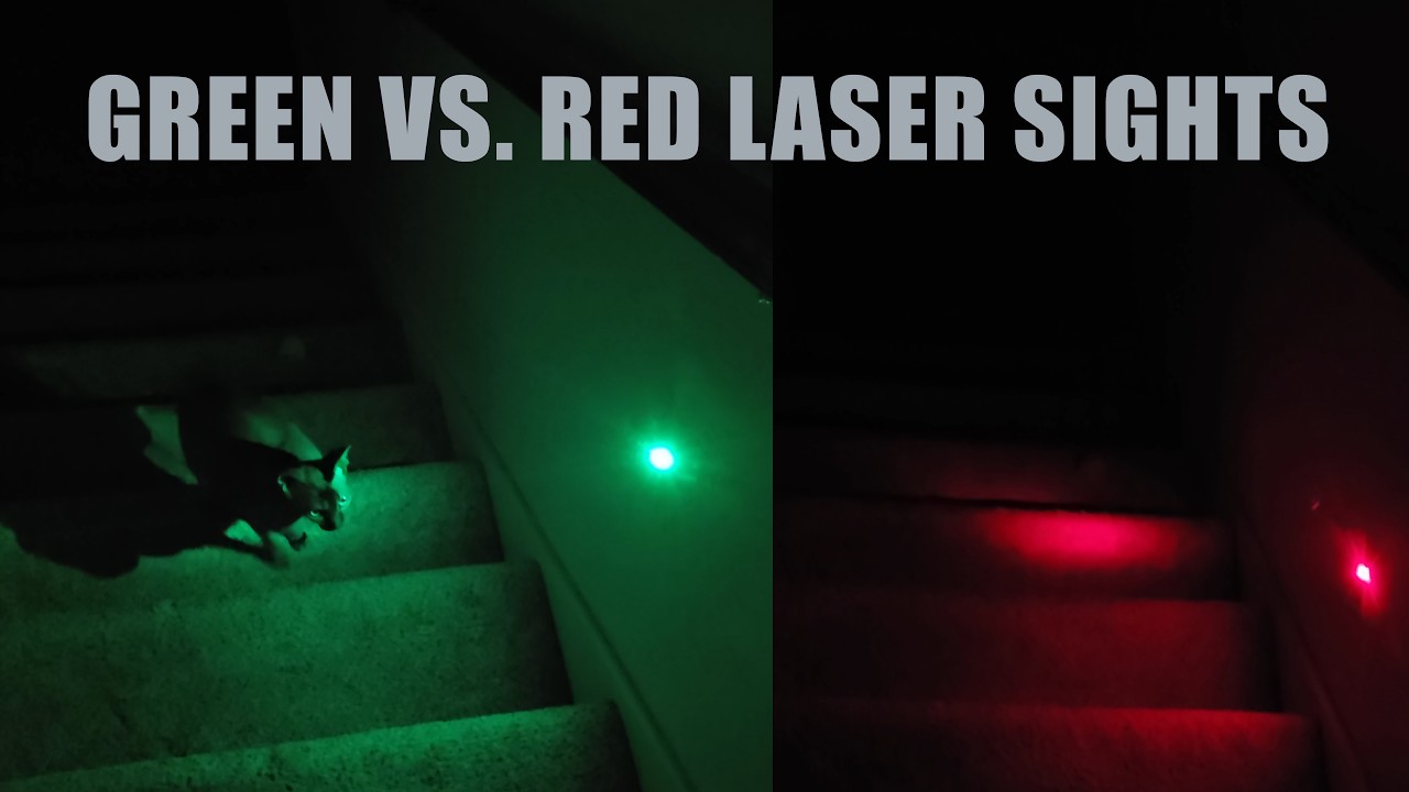 Green Lasers vs Red Laser Sights for guns & pistols - which is brighter & better indoors & outdoors?