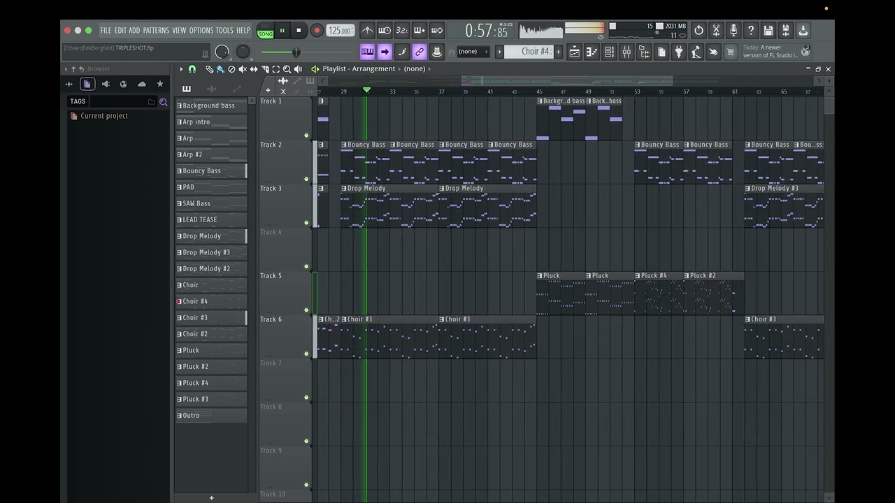 Russel&aring;t i Melkers/Kursiv stil - FL Studio