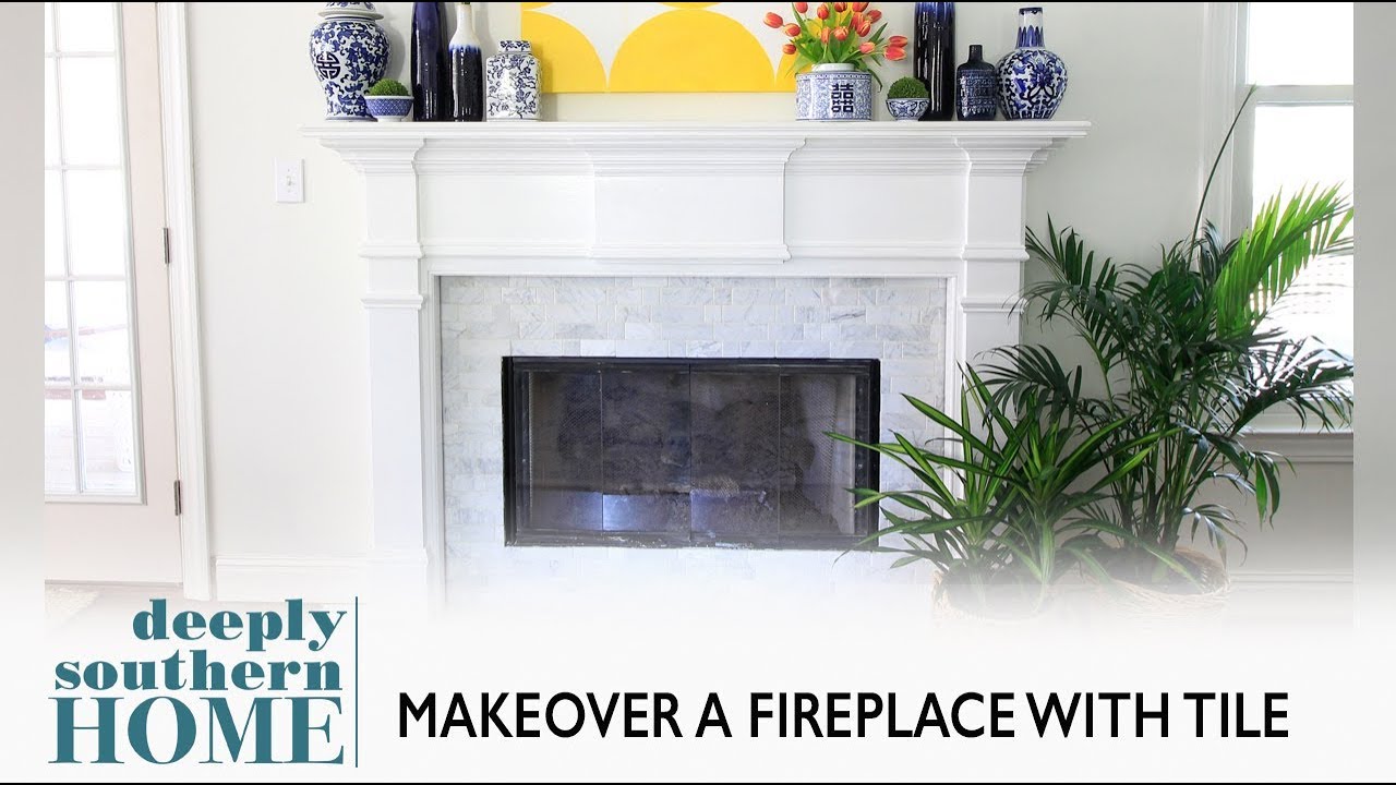 How to Tile a Fireplace, Full tutorial of a Fireplace Makeover