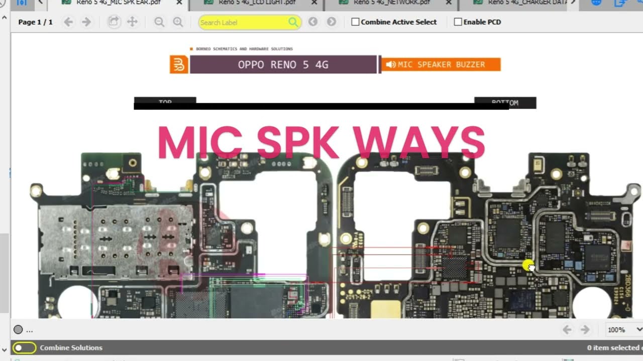 Oppo reno 5 4g Shematic diagram | charging ways | Network ways |Lcd lighting ways | Mic spk ways