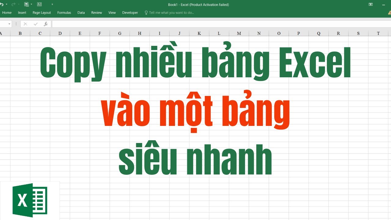 Cách copy nhiều bảng dữ liệu siêu nhanh | Gộp bảng dữ liệu nhanh