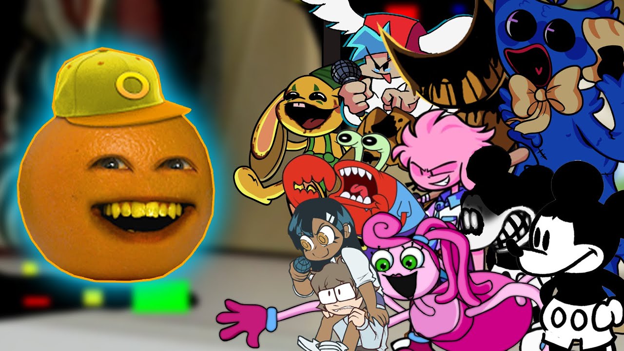 FNF Sliced(Vs Annoying Orange Child) But Different Characters Sing It🎵 Everyone (PibbyOrange)