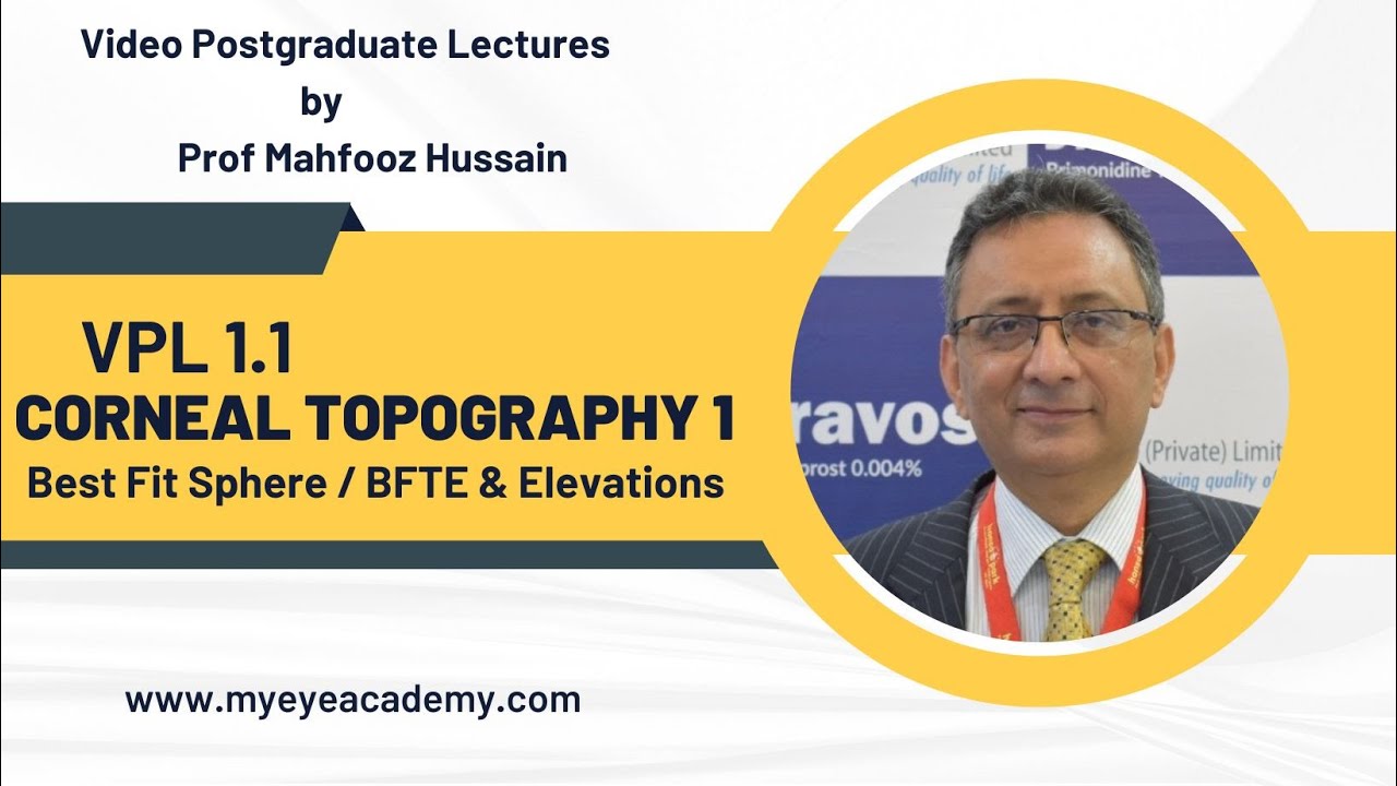 Topography 1 | Best Fit Sphere | BFTE & Elevation | Corneal Topography | VPL 1.1
