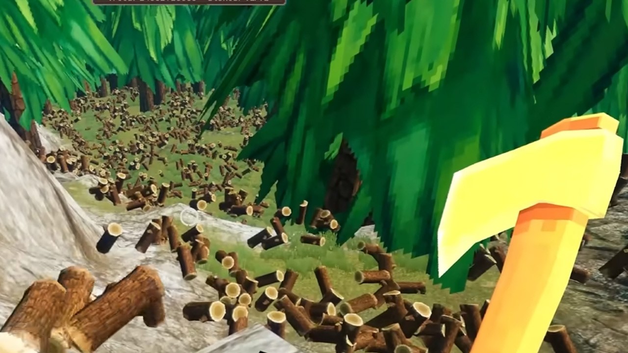 ゲームが壊れるまで木を34,057,340,958,340本伐採しまくるForest Hustle