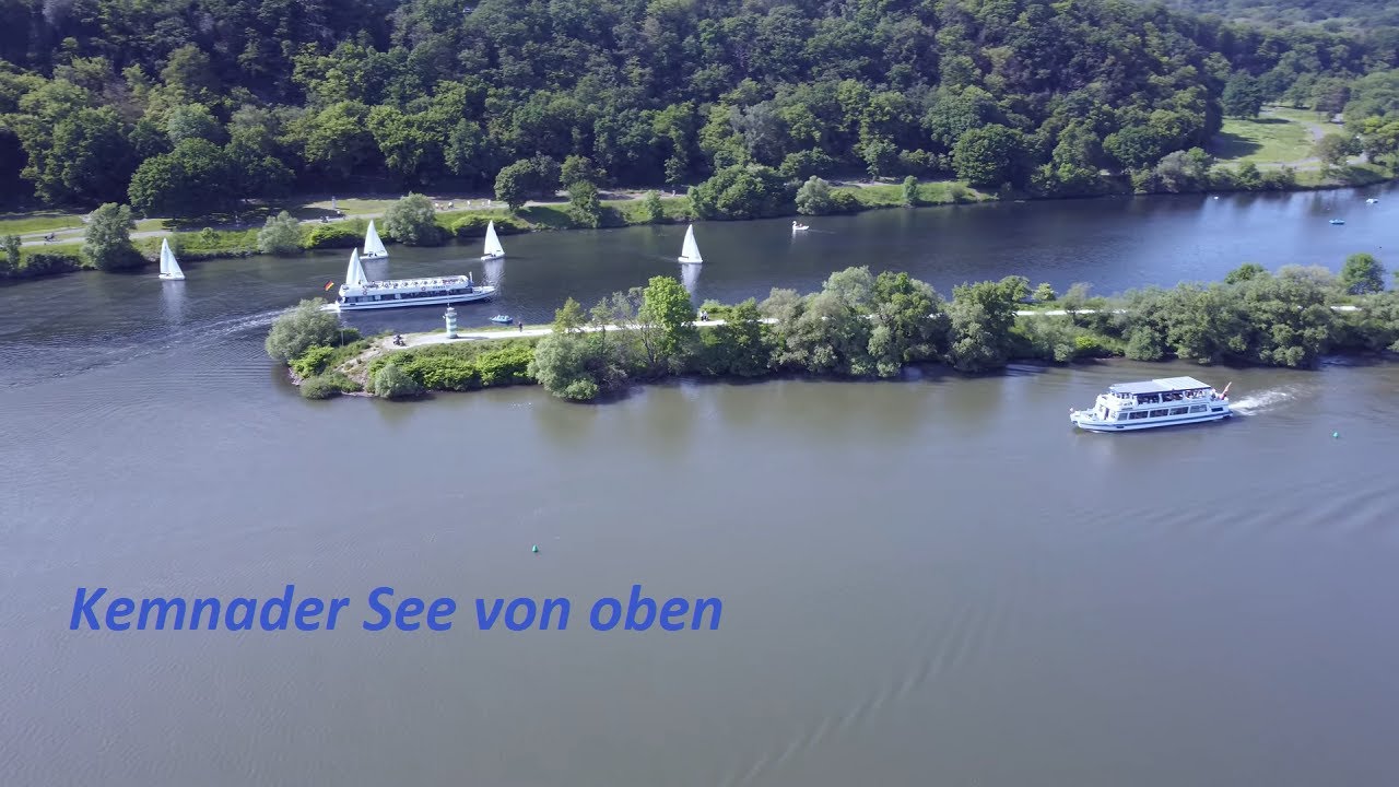 Das Ruhrgebiet von oben: Kemnader See (Drohnenflug) liegt zwischen Bochum, Hattingen und Witten