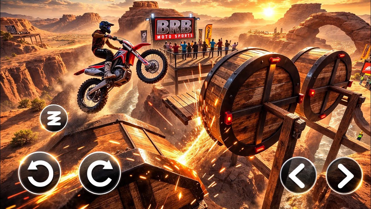 🔥Dangerous Bike Stunt Racing on High Sky Bridge in City 