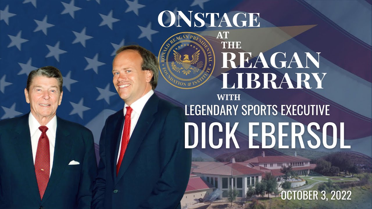 Onstage at the Reagan Library with Dick Ebersol