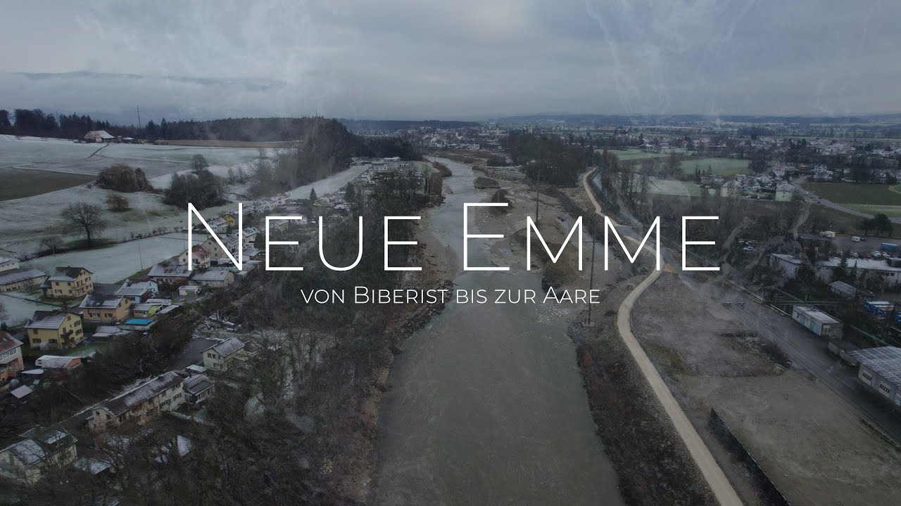 Neue Emme - Hochwasserschutz und Revitalisierung - Drohnenaufnahmen