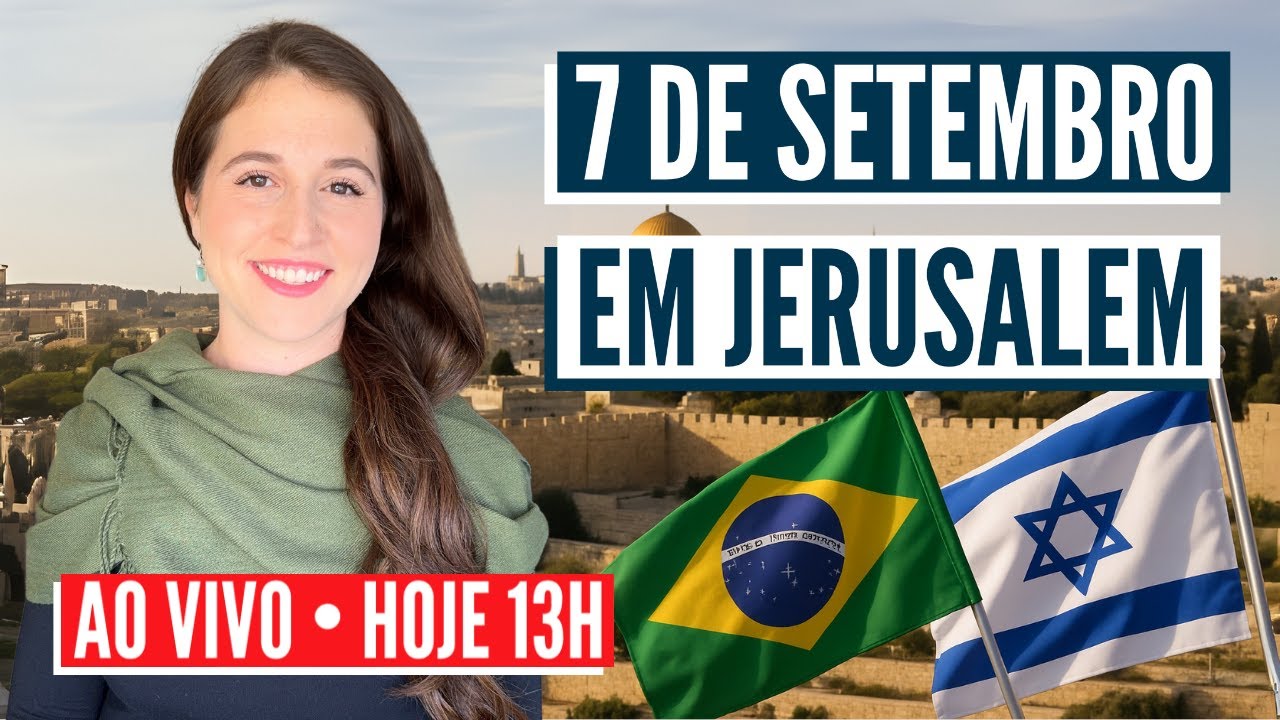 7 DE SETEMBRO AO VIVO DIRETO DE JERUSALÉM! Israel com Aline