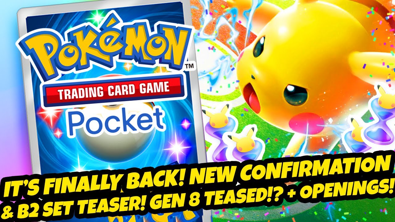 *IT'S FINALLY BACK!* NEW CONFIRMATION & B2 SET TEASER! GEN 8 TEASED!? + OPENINGS (Pokemon TCG Pocket