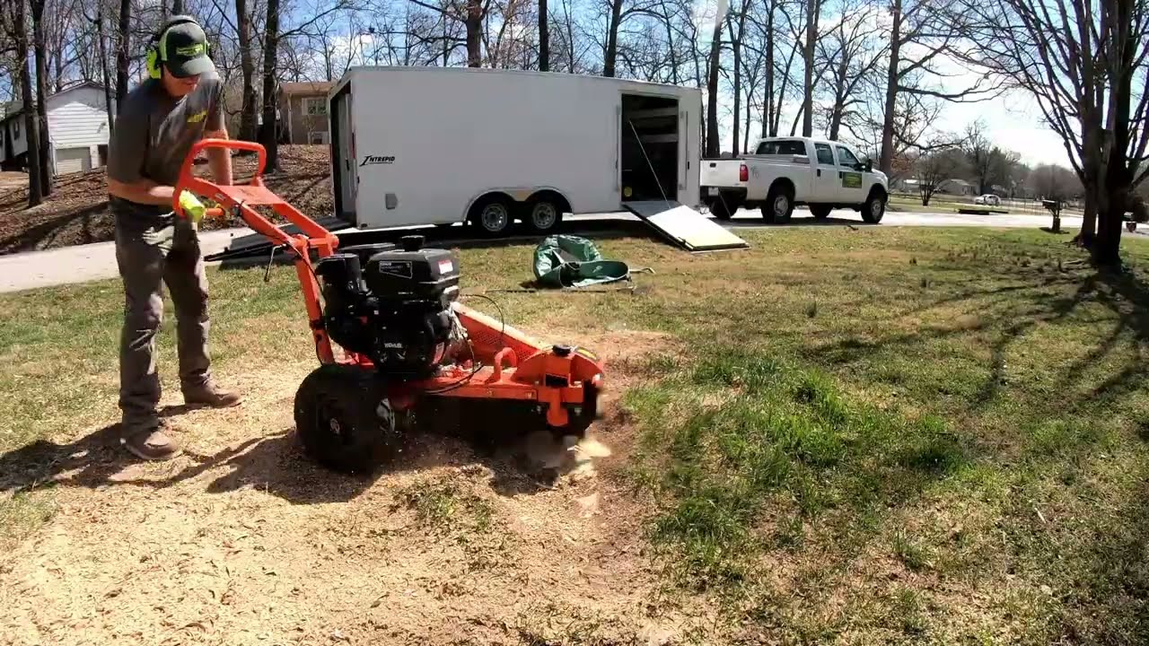 Измельчитель пней DK2 Power в использовании