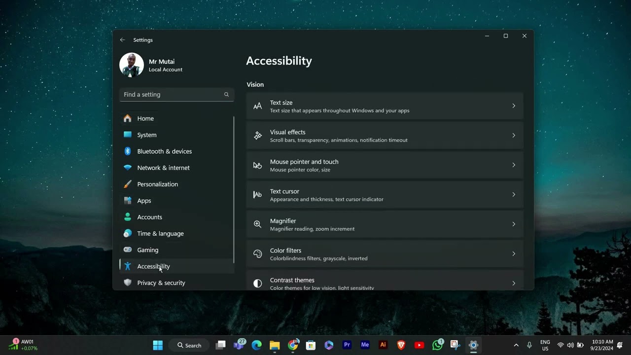 Как включить или выключить цветовые фильтры в Windows 11