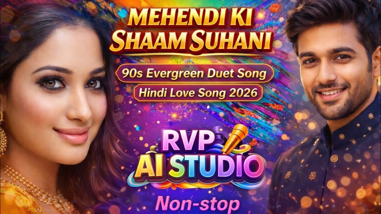 Mehendi Ki Shaam Suhani 💛 | 90’s Evergreen Duet Song | Hindi Love Song 2026 | RVP AI STUDIO