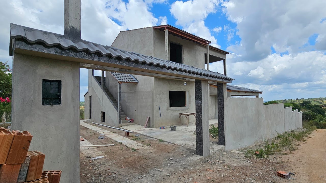 Fiz a entrada da minha casa e já tá pronto para  botar o portão - vejam vamos ficou
