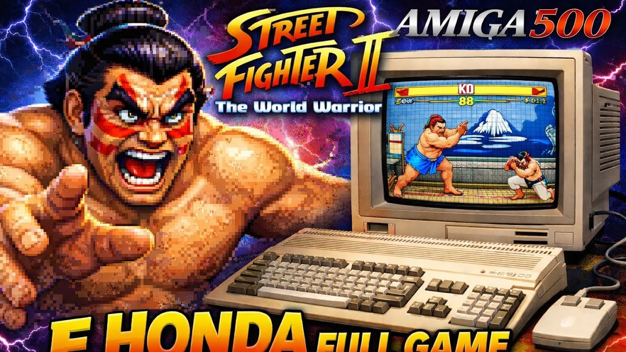 Street Fighter 2 The World Warrior Longplay (Amiga 500) E.Honda Full Game No Commentary 4K