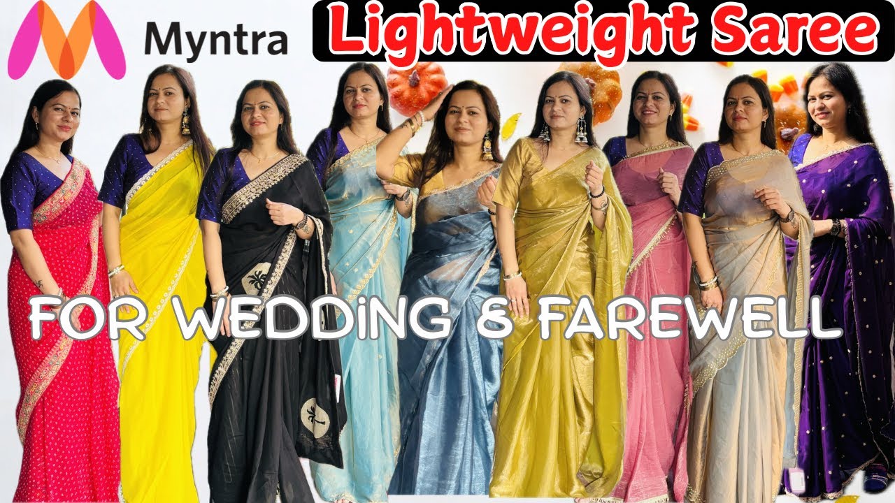 MYNTRA PARTY-WEAR SAREE HAUL @Xplorer18  #akankshathexplorer #sareehaul #myntra 