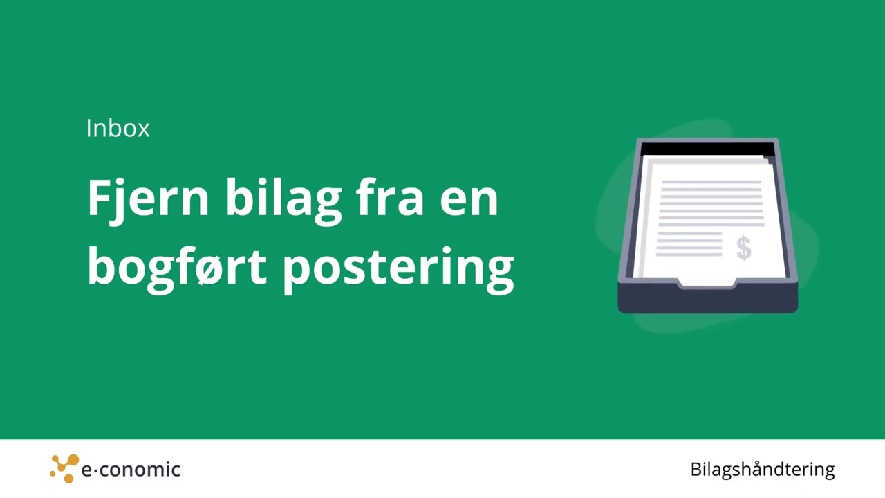Fjern bilag fra bogført postering