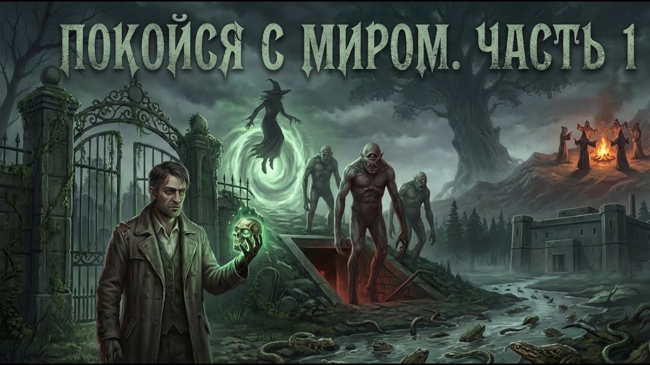 Покойся с миром 1 часть.СТОРОЖ КЛАДБИЩА нашёл артефакт ВЕДЬМЫ и попал в АД | Хоррор Рассказ