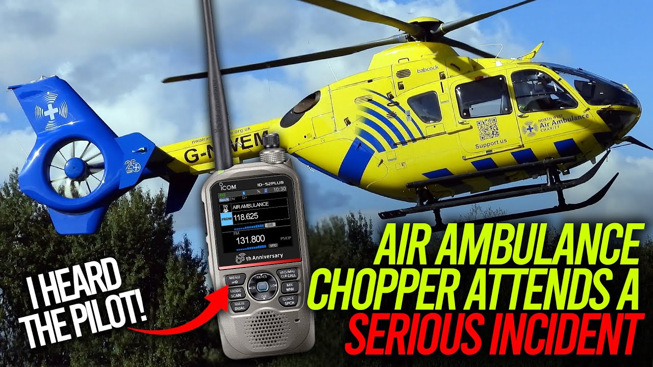 Air Ambulance Helicopter Attends Dog Attack In Stockport - With Radio Comms