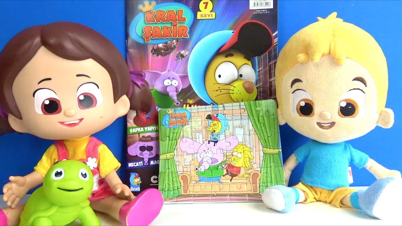 Niloya Mete Tospik ile Kral Şakir dergisi 7. sayı açtık Kral Şakir puzzle oyunu çizgi film dergisi
